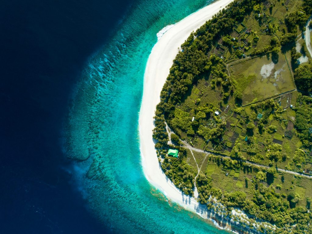 Fuvahmulah island aerial view