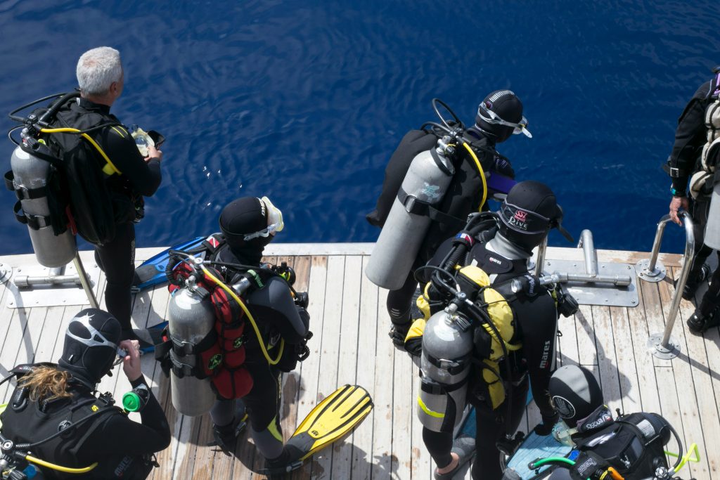 divers geared up