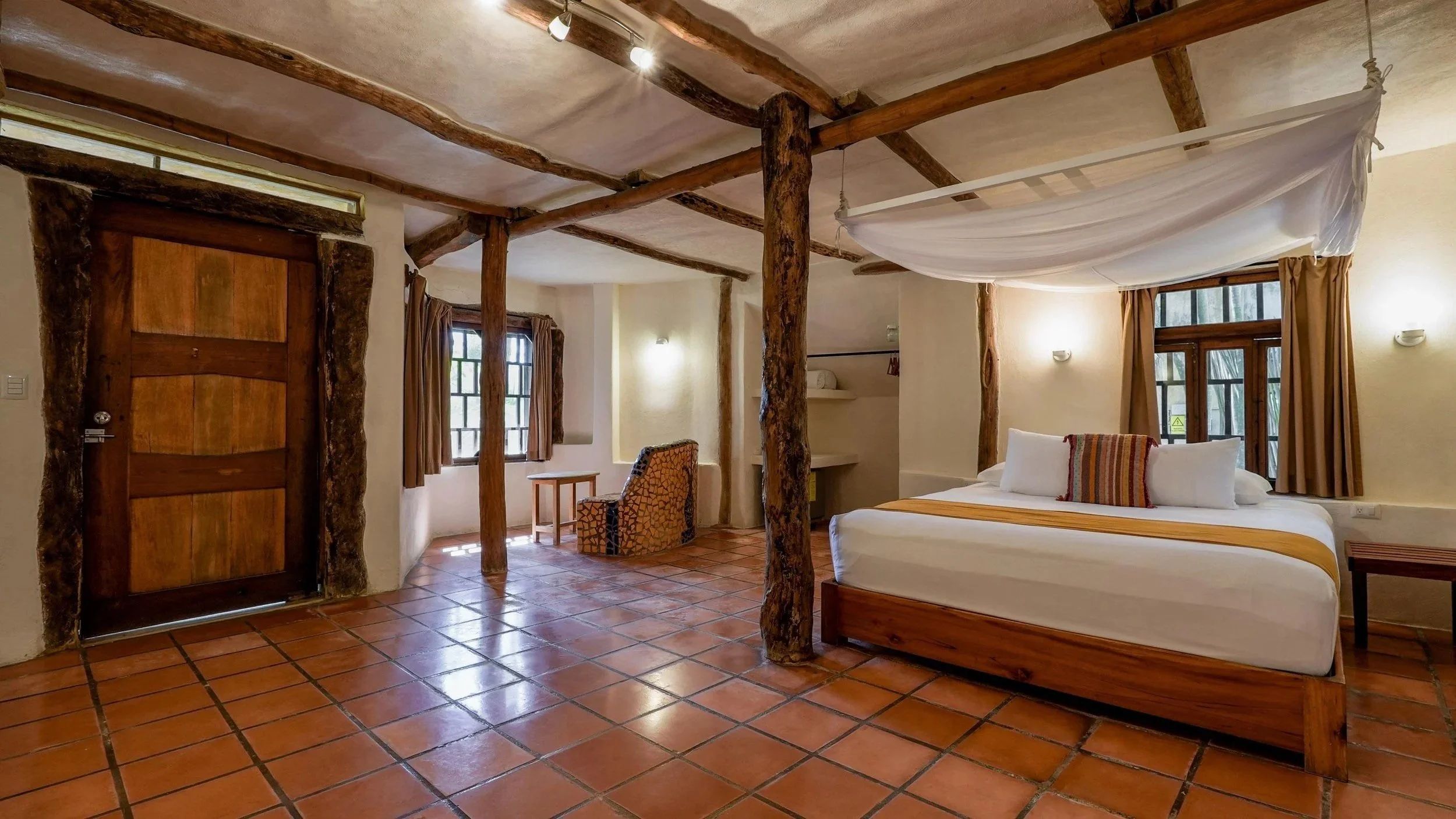 Jungle room at Zamas Hotel, Tulum