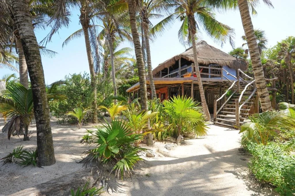 Resort grounds on Tulum Beach
