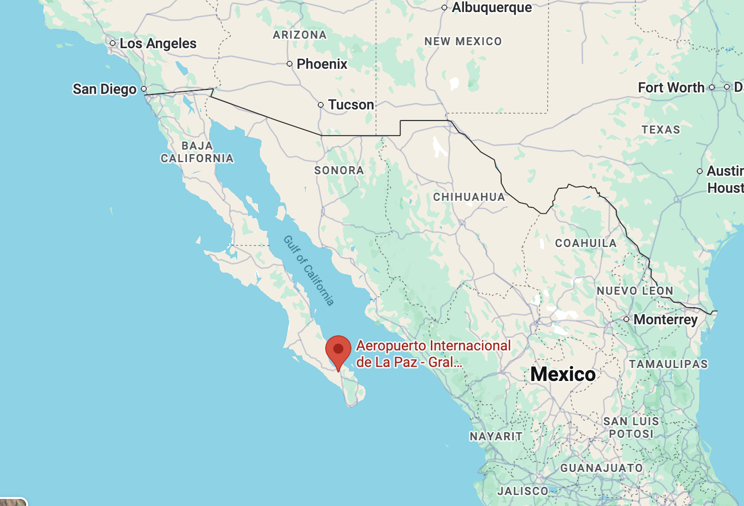 Map — La Paz, Baja California Sur, Mexico
