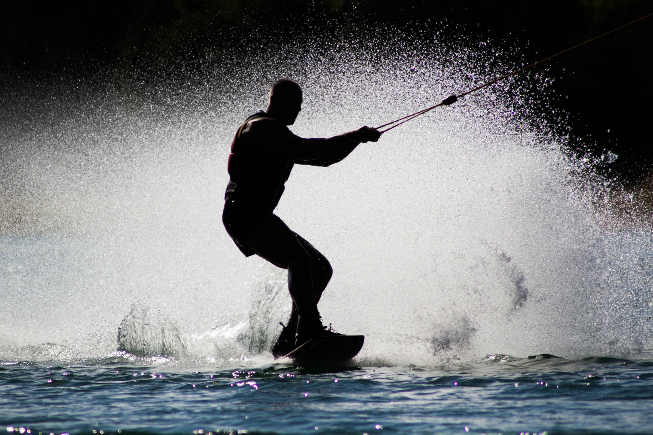 Water skiing in La Paz bay