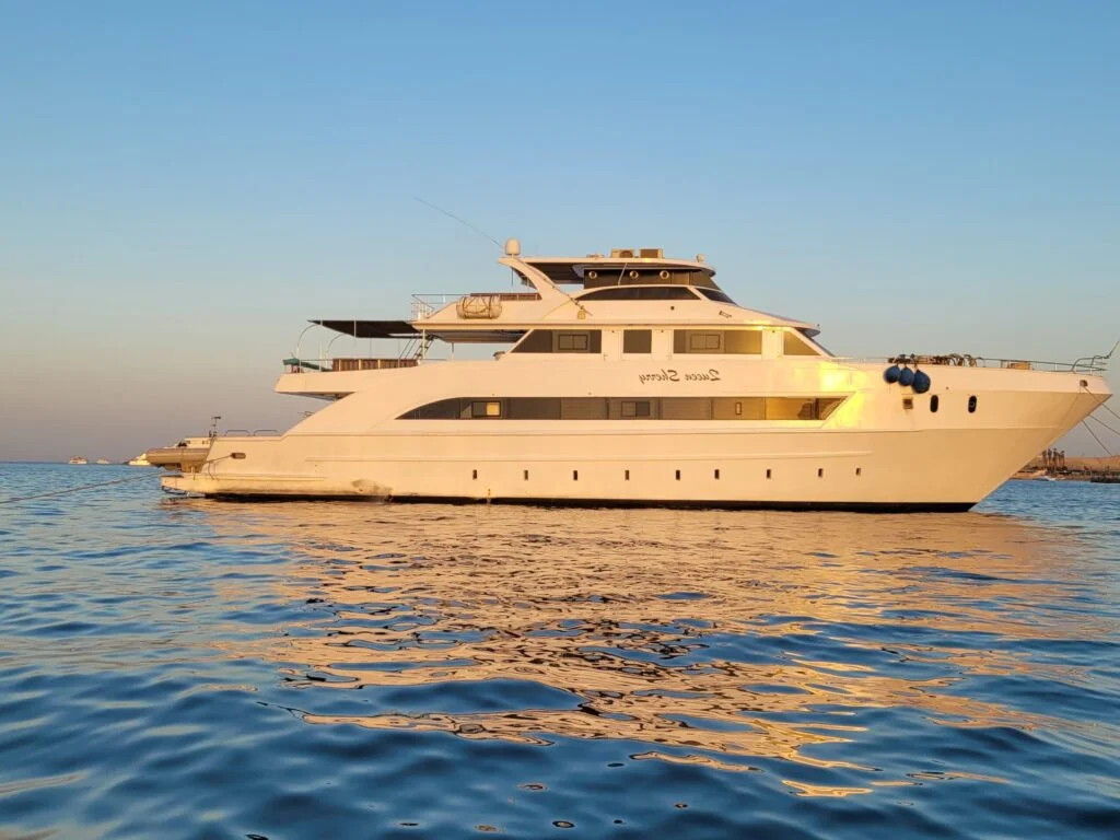 Queen Sherry liveaboard at anchor in the Red Sea, Egypt