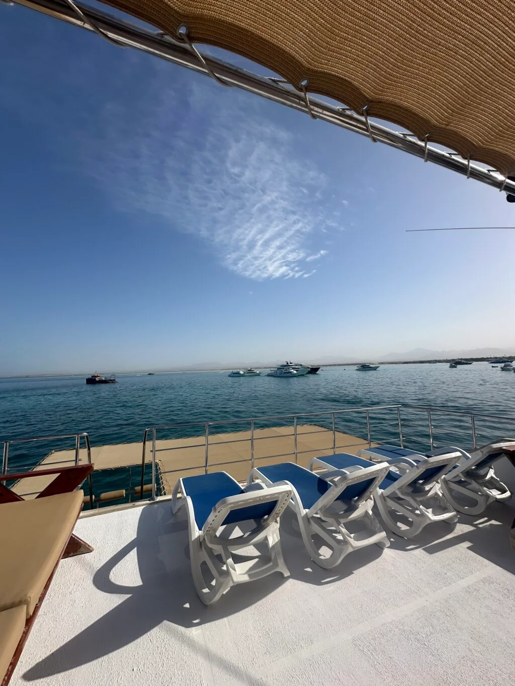 Sundeck of the Queen Sherry liveaboard in the Red Sea